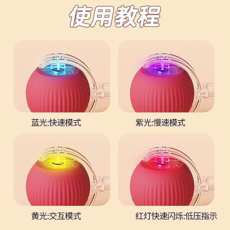 Bite-Resistant Automatic Cat Ball Cat Toy Ball Self-Hi Boredom Relief Artifact With Rope Pet Supplies Jump Ball - Image 4